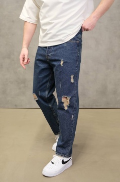 BLUGI RELAXED FIT BLUE DESTROYED – AUTHENTIC STREET DENIM - Img 2