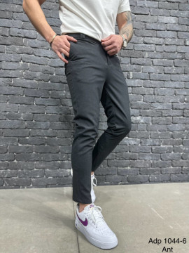 PANTALONI SLIM FIT ZIPPER ANTHRACITE BGAS1123(1044-5,6) - Img 1