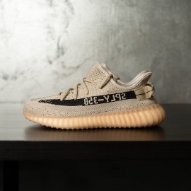 SNEAKERS BARBATI YEEZY SPLY-350 STREETWEAR BEIGE-BLACK STRIPE ABYZ21(103-9)