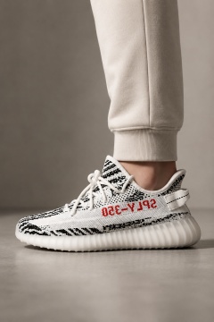 SNEAKERS BARBATI YEEZY ZEBRA SPLY-350 WHITE&BLACK ABYZ2(103-2)