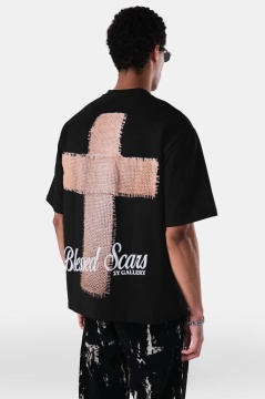 TRICOU OVERSIZE BLESSED SCARS – BLACK CROSS EDITION TSAS481(HG265)