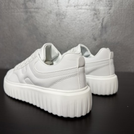 ADIDASI SNEAKERS BARBATI ALL WHITE PLATFORM STREETWEAR - Img 4