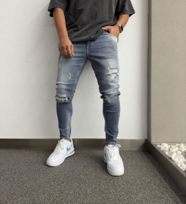 BLUGI SKINNY FIT PATCHES GREY-BLUE BGKM7(1080) - Img 2