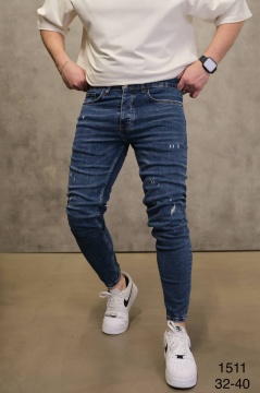 BLUGI SLIM FIT BLUE DESTROYED – STREET STYLE DENIM - Img 2