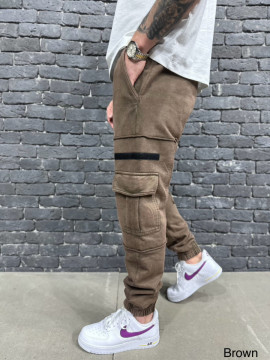 PANTALONI JOGGER FIT CARGO BROWN BGAS1099(AJ6361) - Img 2