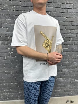 TRICOU OVERSIZED UNEFFECTED GOLD OFF-WHITE TSAS423(UN-106) - Img 1