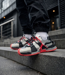 ADIDASI BARBATI FASHION BLACK&RED ABDG3