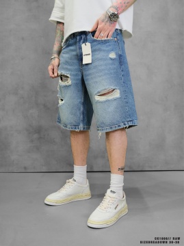 BLUGI SCURȚI BAGGY RIPPED DENIM LIGHT BLUE PSAS215(1808) - Img 2