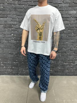 TRICOU OVERSIZED UNEFFECTED GOLD OFF-WHITE TSAS423(UN-106) - Img 2