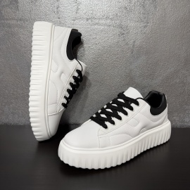 ADIDASI SNEAKERS BARBATI WHITE-BLACK PLATFORM STREETWEAR - Img 4
