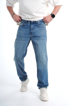 BLUGI BĂRBAȚI DENIM RELAXED FIT JOGGER CLASSIC BLUE BGAS1168(9994) - Img 2