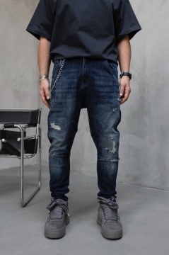 BLUGI LOOSE FIT CU LANT, EFECT VINTAGE BGBLACK13(17418)