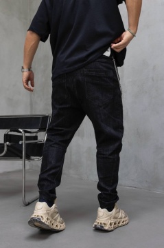BLUGI LOOSE FIT CU LANT, RUPTURI SI EFECT STROPIT BGBLACK7(17413) - Img 7