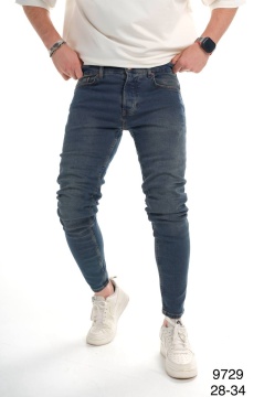BLUGI SKINNY BĂRBAȚI DENIM STRETCH BLUE WASHED BGAS1161(9729)