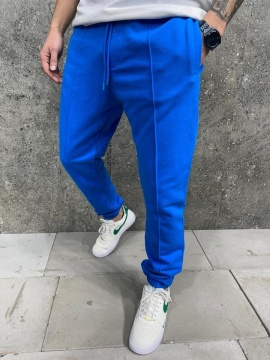 PANTALONI JOGGER FIT SAKS-BLUE BGAS1146(AJ6269) - Img 1