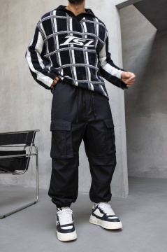 PANTALONI JOGGERS CARGO RELAXED FIT – STREETWEAR BLACK BGBLACK5(17382) - Img 8