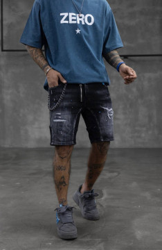 PANTALONI SCURTI SPLASH-BLUE BLACK PSBI8(16327) - Img 2