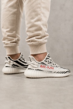 SNEAKERS BARBATI YEEZY ZEBRA SPLY-350 WHITE&BLACK ABYZ2(103-2) - Img 3