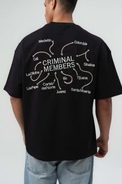 TRICOU OVERSIZE CRIMINAL MEMBERS – BLACK TSES10(238)