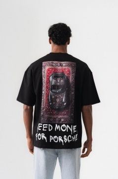TRICOU OVERSIZE NEED MONEY FOR PORSCHE – BLACK TSES4(174) - Img 4
