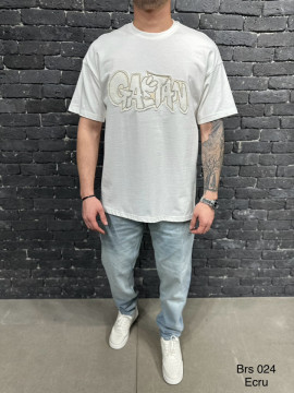 TRICOU OVERSIZED GAETAN ECRU-WHITE TSAS446(24BRS-024) - Img 2