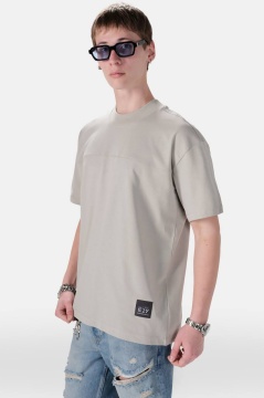 TRICOU BARBATI OVERSIZED GREY MINIMAL TECH STREETWEAR - Img 2