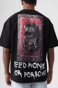 TRICOU OVERSIZE NEED MONEY FOR PORSCHE – BLACK TSES4(174)