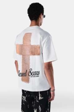 TRICOU OVERSIZED BLESSED SCARS OFF WHITE TSAS480(HG265)