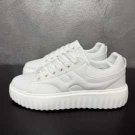 ADIDASI SNEAKERS BARBATI ALL WHITE PLATFORM STREETWEAR - Img 2