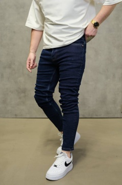 BLUGI BARBATI SKINNY FIT – DARK BLUE CLEAN ESSENTIAL - Img 2