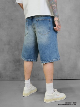 BLUGI SCURȚI BAGGY RIPPED DENIM LIGHT BLUE PSAS215(1808) - Img 3
