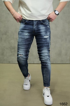 BLUGI SLIM FIT BLUE DESTROYED – URBAN DISTRESSED STYLE BGAS1196(C1662)