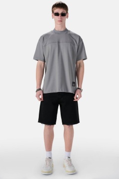 TRICOU BARBATI OVERSIZED SMOKED MINIMAL TECH STREETWEAR - Img 3