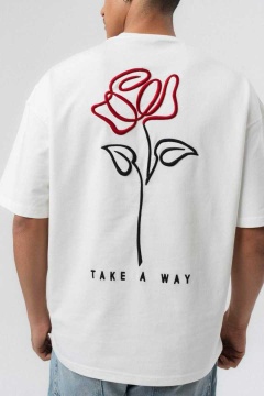 TRICOU OVERSIZE TAKE A WAY ROSE – WHITE TSES13(230)