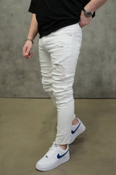BLUGI SLIM FIT WHITE DESTROYED – CLEAN URBAN STYLE - Img 2