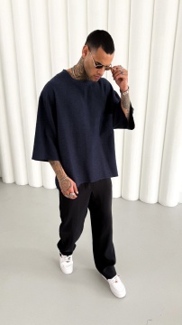 TRICOU OVERSIZE DIN IN NAVY-BLUE TSMH19(M25-06) - Img 3