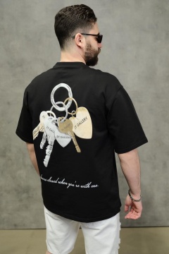 TRICOU OVERSIZED 2Y GALLERY KEYS BLACK TSAS477(HG272)