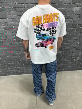 TRICOU OVERSIZED UNEFFECTED RACER OFF-WHITE TSAS425(UN-100) - Img 1