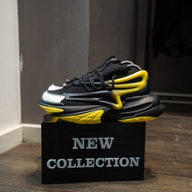 ADIDASI BARBATI SNEAKERS BLACK-YELLOW ABBM6(063) - Img 2