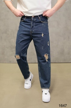 BLUGI RELAXED FIT BLUE DESTROYED – AUTHENTIC STREET DENIM