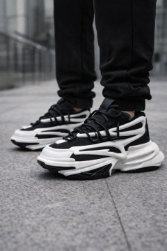 ADIDASI BARBATI SNEAKERS BLACK-WHITE ABBM3(063)