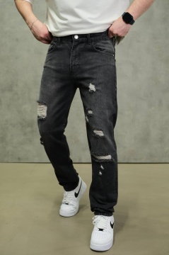 BLUGI RELAXED FIT BLACK DESTROYED – URBAN STREET STYLE - Img 2