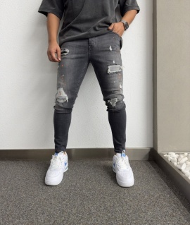 BLUGI SKINNY FIT SPLASH ORANGE GREY BGKM1(1114-1) - Img 1