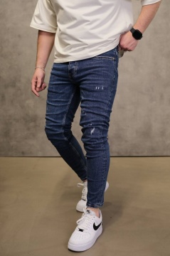 BLUGI SLIM FIT BLUE DESTROYED – STREET STYLE DENIM