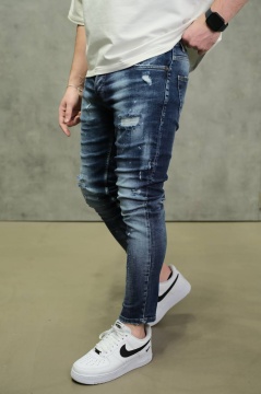BLUGI SLIM FIT BLUE DESTROYED – URBAN DISTRESSED STYLE BGAS1196(C1662) - Img 2