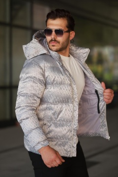 GEACĂ PUFFER FASHION PREMIUM – SILVER MONOGRAM GCBS2