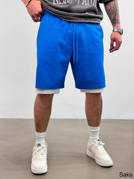 PANTALONI SCURTI ZIPPER SAKS-BLUE PSAS195(AJ6411) - Img 2