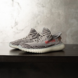 SNEAKERS BARBATI YEEZY ASH GRAY-RED ABYZ5(103-4) - Img 5
