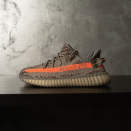 SNEAKERS BARBATI YEEZY STREETWEAR GREY ORANGE STRIPE ABYZ25