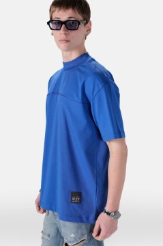 TRICOU BARBATI OVERSIZED SAX-BLUE MINIMAL TECH STREETWEAR